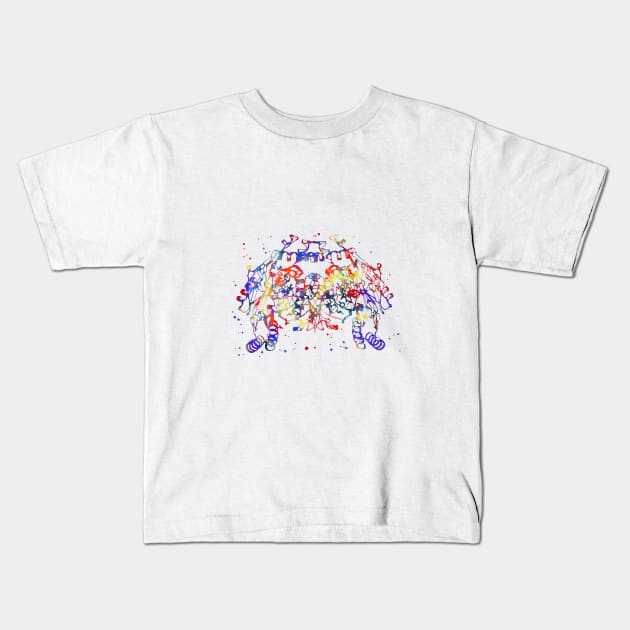 Nitric oxide synthase Kids T-Shirt by RosaliArt